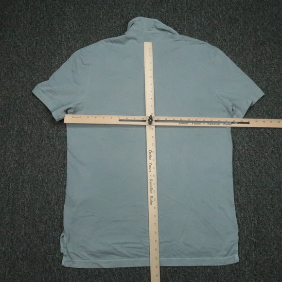 James Perse Shirt Men Large 3 Blue Sueded Jersey Polo Short Sleeve Lightweight - Picture 5 of 10
